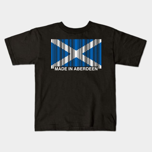 Made in Aberdeen Funny Scottish Saltire Flag Kids T-Shirt by GiftTrend